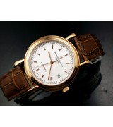 Vacheron Constantin Patrimony Swiss 2824 Automatic White Dial Stick Markers Rose Gold