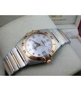 Omega Constellation Chronometer Swiss 2824 Ladies Automatic Rose Gold Roman Numeral Markers