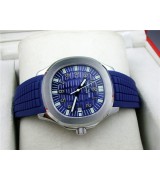 Patek Philippe Aquanaut Swiss 2824 Automatic Blue Dial Rubber Strap