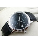 Omega De Ville Swiss 2824 Mens Automatic Black Dial Stick Markers