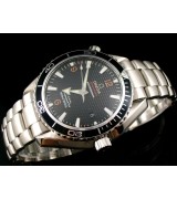 Omega Seamaster Swiss 2824 Mens Automatic Black Dial Stick Markers