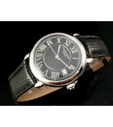 Cartier Ronde Solo Swiss 2824 Automatic Black Dial Roman Numeral Markers