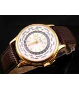 Patek Philippe Calatrava Swiss 2824 Automatic White Dial Gold