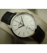 Vacheron Constantin Patrimony Swiss 2824 Automatic White Dial Black Leather Strap