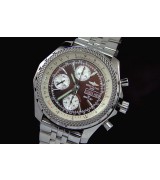 Breitling Bentley Chronograph Swiss 7750 Mens Automatic Red Dial