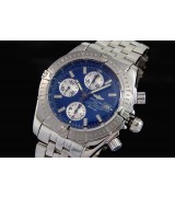 Breitling Chronomat Evolution Swiss 7750 Mens Automatic Blue Dial