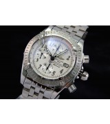 Breitling Chronomat Evolution Swiss 7750 Mens Automatic White Dial