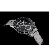 Tag Heuer Carrera Swiss 7750 Mens Quartz Black Dial