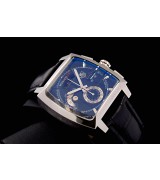 Tag Heuer Monaco Swiss 7750 Mens Quartz Blue Dial