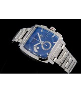 Tag Heuer Monaco Swiss 7750 Mens Quartz Blue Dial