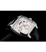 Tag Heuer Monaco Swiss 7750 Mens Quartz  White Dial