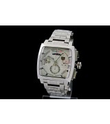 Tag Heuer Monaco Swiss 7750 Mens Quartz  White Dial