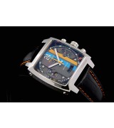 Tag Heuer Monaco Swiss 7750 Mens Automatic Black Dial 