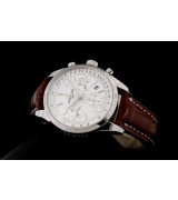 Breitling 1884 Swiss 7750 Mens Automatic White Dial Brown
