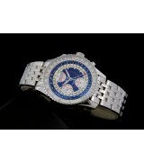 Breitling Montbrillant Swiss 7750 Mens Automatic Blue Dial