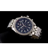 Breitling Bentley Swiss 7750 Mens Automatic Blue Dial Stainless Steel