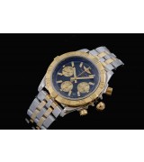 Breitling Chronomat B01Swiss 7750 Mens Automatic Blue Dial Rose Gold