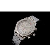 Breitling Chronomat B01Swiss 7750 Automatic White Dial Roman Numeral Steel Strap