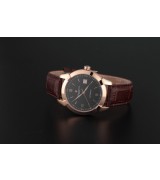 Vacheron Constantin Patrimony Swiss 2824 Automatic Black Dial Stick Roman Numeral Markers Rose Gold 