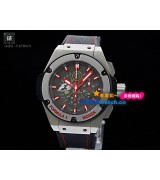 Hublot 703.ZM.1123.NR.FMO10 King Power Mens Automatic Stainless Steel Black Swiss 7750