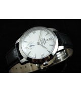 Omega Seamaster Swiss 2824 Mens Automatic White Dial Sub-Dial Numeral Triangle Markers