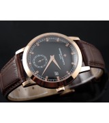 Vacheron Constantin Patrimony Swiss 2824 Automatic Black Dial Sub-Dial Diamond Markers Rose Gold