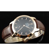 Omega Seamaster Swiss 2824 Mens Automatic Black Dial Sub-Dial Numeral Triangle Markers Rose Gold