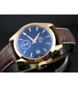 Omega Seamaster Swiss 2824 Mens Automatic Blue Dial Sub-Dial Triangle Markers Gold