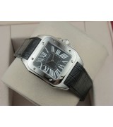 Cartier Santos Swiss ETA 2824 Automatic Watch Black Strap 