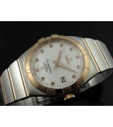 Omega Constellation Chronometer Swiss 2836-2 Ladies Automatic Rose Gold