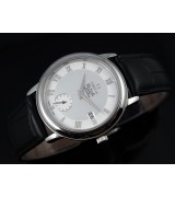 Omega De Ville Swiss 2824 Mens Automatic White Dial Sub-Dial Roman Markers