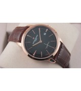 Vacheron Constantin Patrimony Cross Small Second Swiss 2824 Automatic Leather Strap-Black