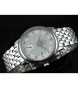 Omega De Ville Swiss 2824 Mens Automatic White Dial Sub-Dial Roman Markers