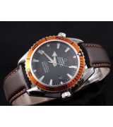 Omega Seamaster Swiss 2824 Mens Automatic Black Dial Stick Markers