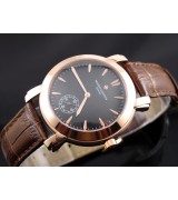 Vacheron Constantin Patrimony Swiss 2824 Automatic Black Dial Sub-Dial Stick Markers Rose Gold 