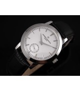 Vacheron Constantin Patrimony Swiss 2824 Automatic White Dial Sub-Dial Stick Markers 