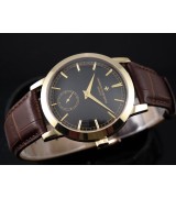 Vacheron Constantin Patrimony Swiss 2824 Automatic Black Dial Sub-Dial Stick Markers Gold