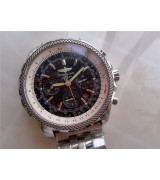 Bentley Black Dial Breitling Chronograph Stainless Steel Bracelet