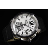 Cartier Calibre De Cartier Swiss 2824 Automatic White Dial Roman Numeral Markers