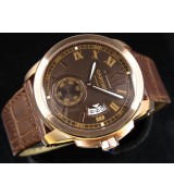 Cartier Calibre De Cartier Swiss 2824 Automatic Brown Dial Roman Numeral Markers Rose Gold