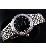 Piaget Dancer Swiss 2824 Quartz Black Dial Diamond Markers 