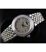 Piaget Dancer Swiss 2824 Quartz Silver Diamond Dial Diamond Markers