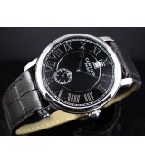 Cartier Calibre De Cartier Swiss 2824 Automatic Black Dial Roman Numeral Markers