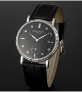 Patek Philippe Grand Complications Swiss 2824 Ladies Automatic Black Dial Diamond Stick Markers