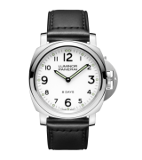 Panerai Luminor Base 8 Days Acciaio Mechanical White Dial Mens Watch PAM00561