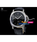 Panerai PAM 00321 Luminor GMT Mens Automatic Stainless Steel Black Swiss 7750