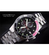 Armani AR5855 High-end Quartz Watch-Black Dial with Dot Markers-Stainless Steel Bracelet
