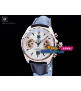 Tag Heuer Grand Carrera Mens Automatic Rose Gold White Swiss ETA 7750