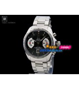 Tag Heuer Grand Carrera Chronograph Calibre 17RS CAV511A.BA0902 Mens Automatic Stainless Steel Black Swiss ETA 7750