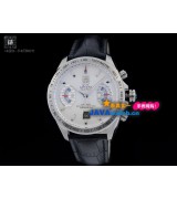 Tag Heuer CAV511A.BA0902 Grand Carrera Mens Automatic Stainless Steel White Swiss ETA 7750